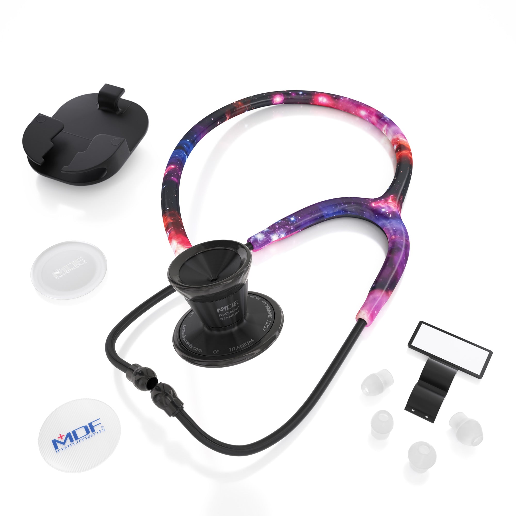 ProCardial® Titanium Cardiology Stethoscope - Galaxy/BlackOut - MDF Instruments