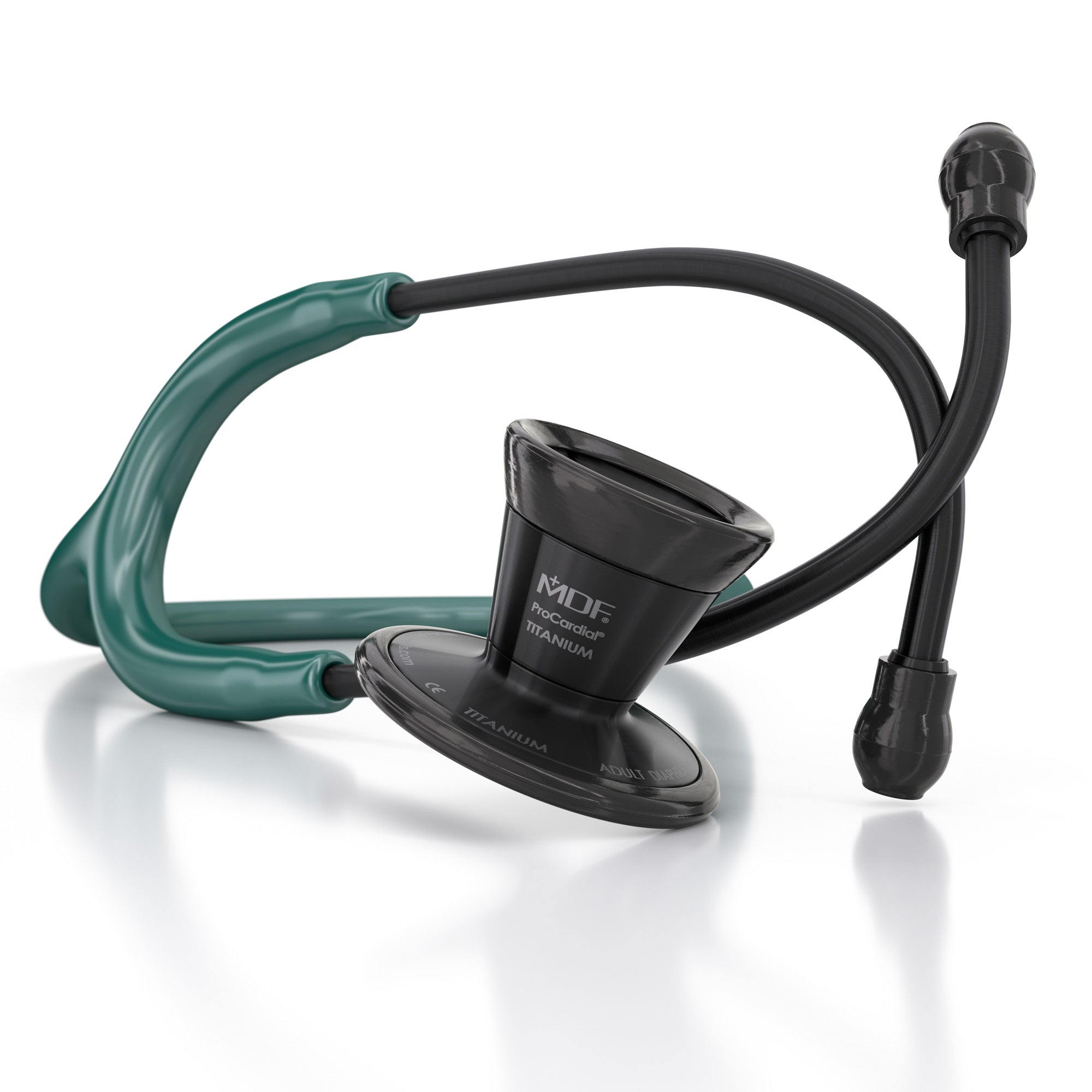 ProCardial® Titanium Cardiology Stethoscope - Green/BlackOut - MDF Instruments