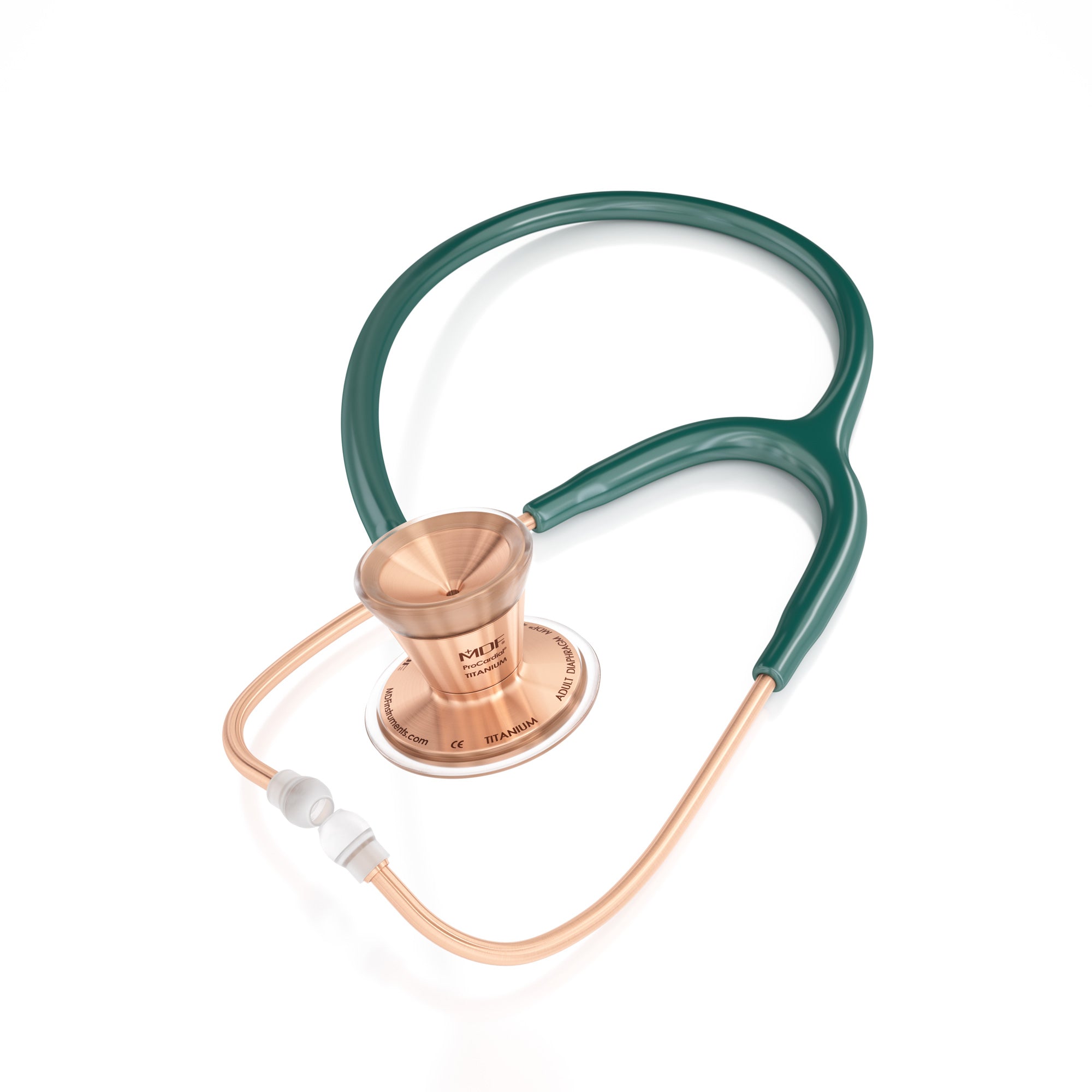 ProCardial® Titanium Cardiology Stethoscope - Green/Rose Gold