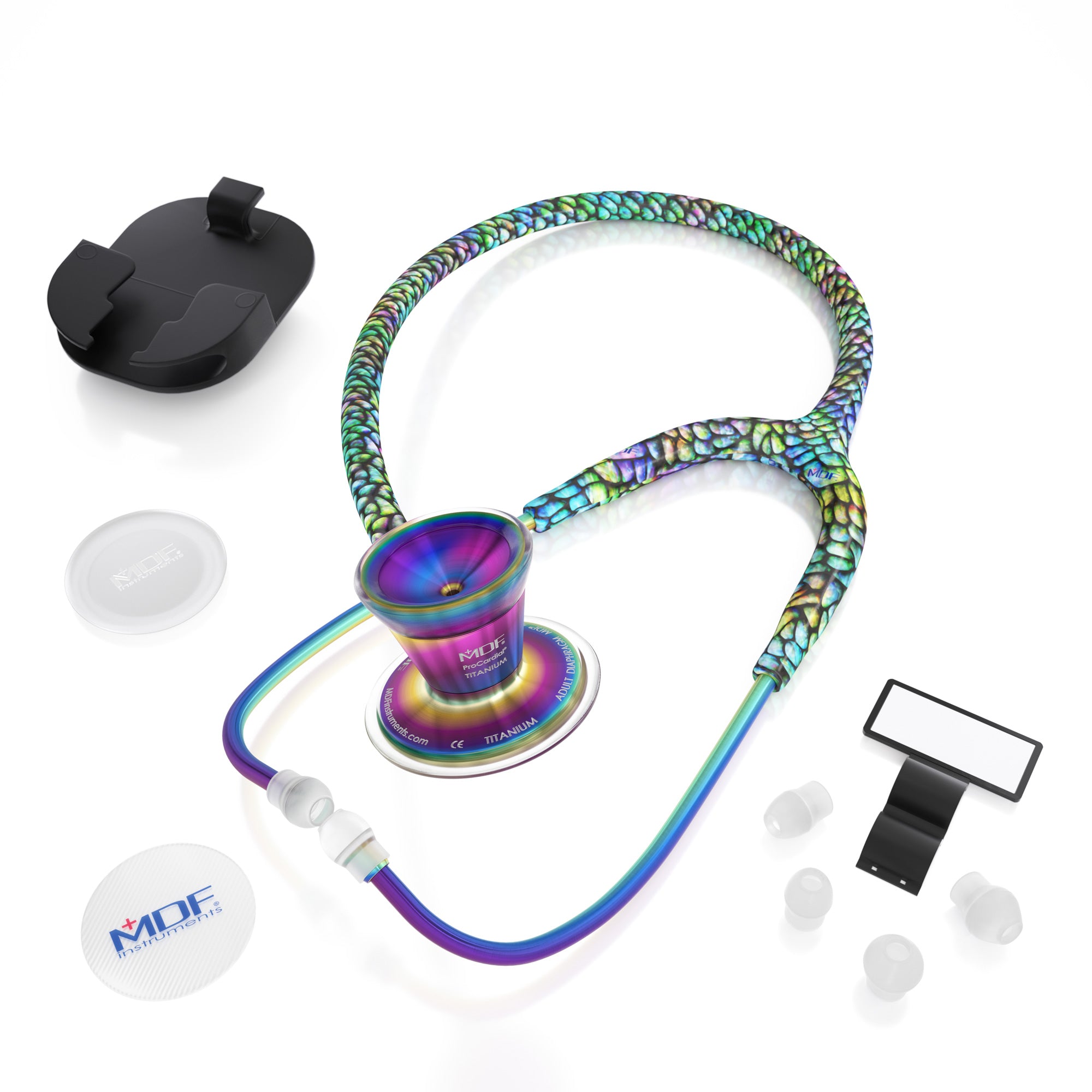 Stethoscope MDF Instruments ProCardial Titanium Cardiology Mermaid Kaleidoscope