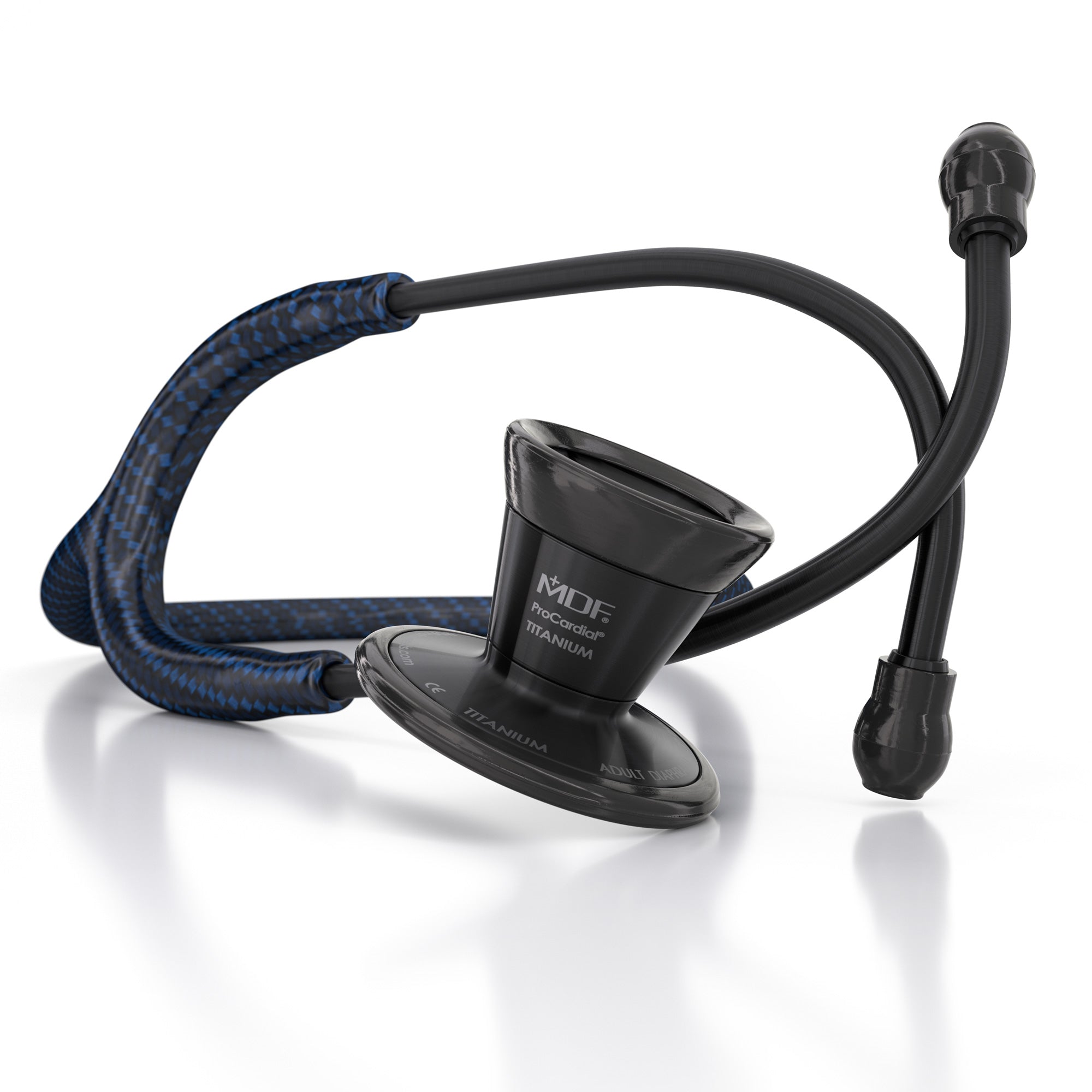 ProCardial® Titanium Cardiology Stethoscope - Poseidon - Carbon Fiber/BlackOut - MDF Instruments