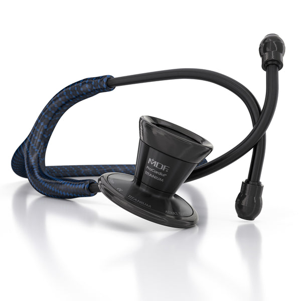 ProCardial® Titanium Cardiology Stethoscope - Poseidon - Carbon Fiber/BlackOut - MDF Instruments