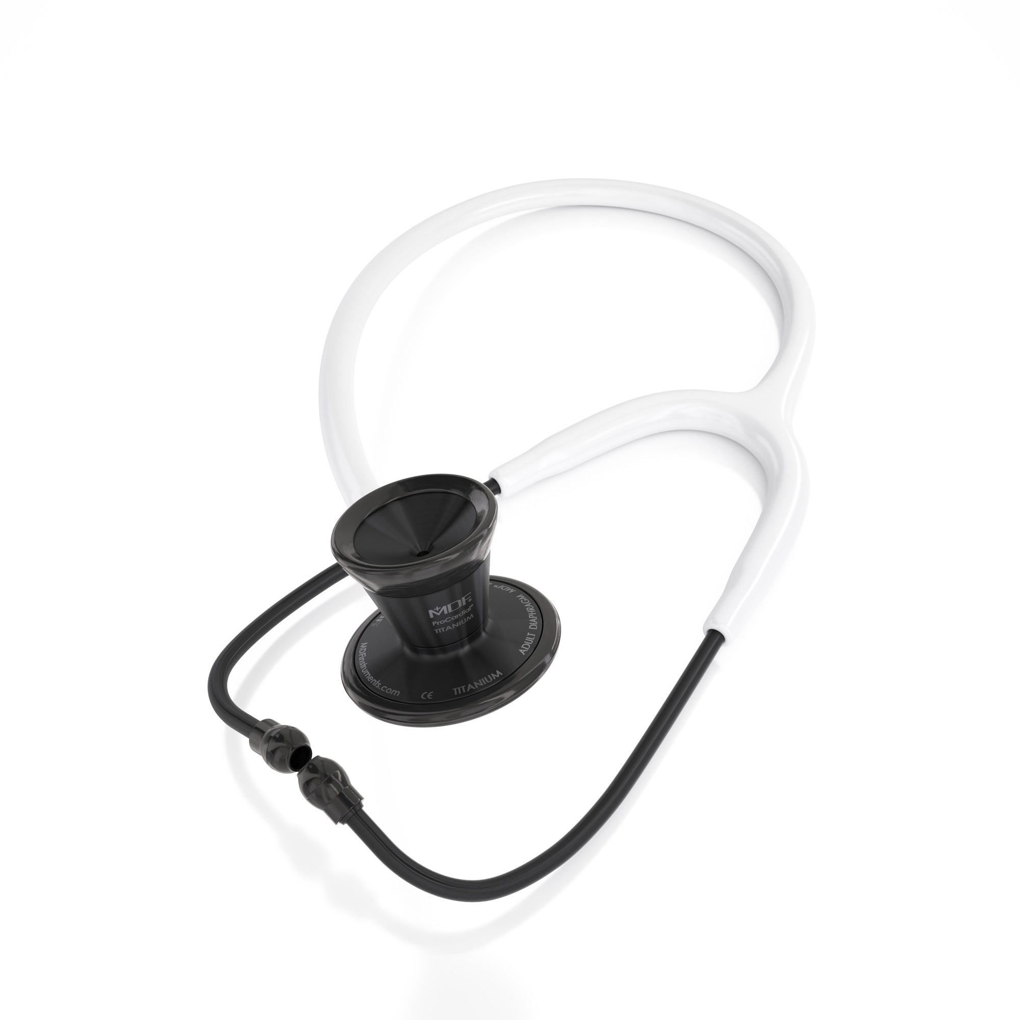 ProCardial® Titanium Cardiology Stethoscope - White/BlackOut - MDF Instruments