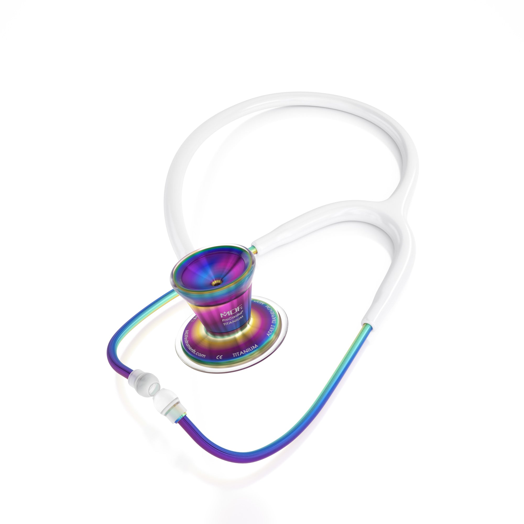 Stethoscope MDF Instruments ProCardial Titanium Cardiology BlaBlanc White and Kaleidoscope