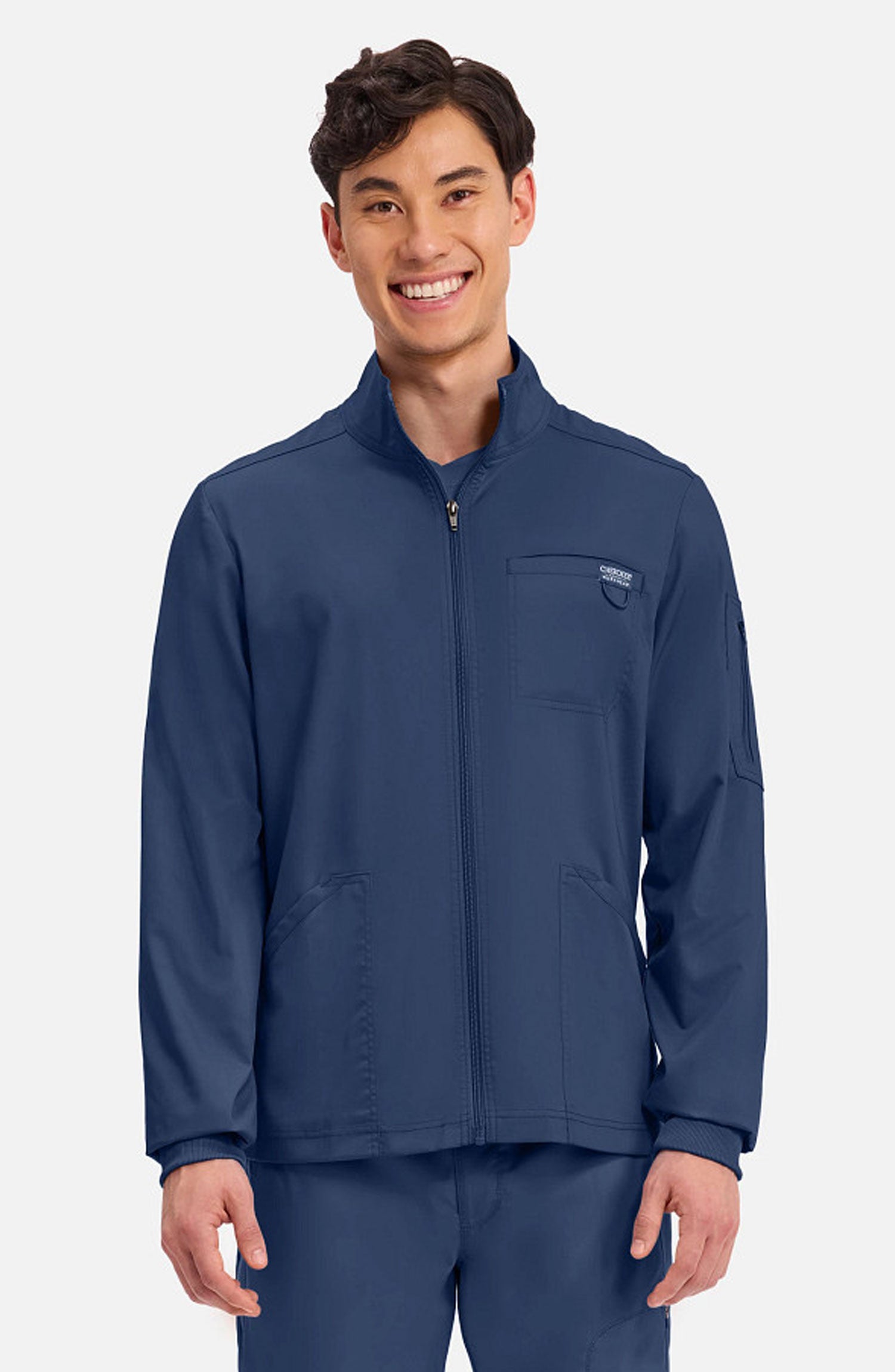 Cherokee Workwear Revolution Men's Zip Front Scrub Jacket