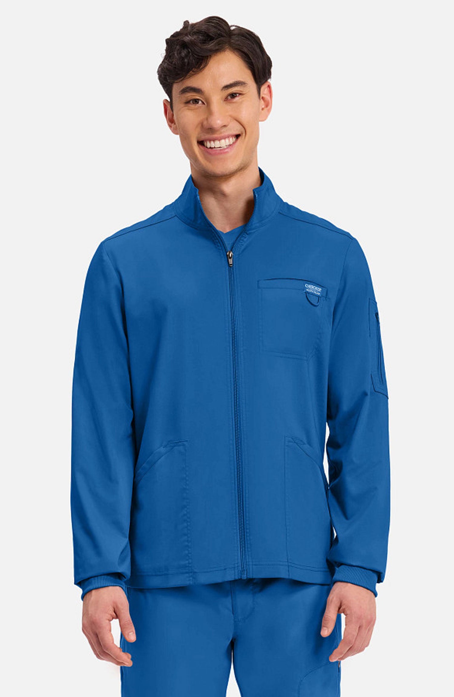 Cherokee Workwear Revolution Men's Zip Front Scrub Jacket