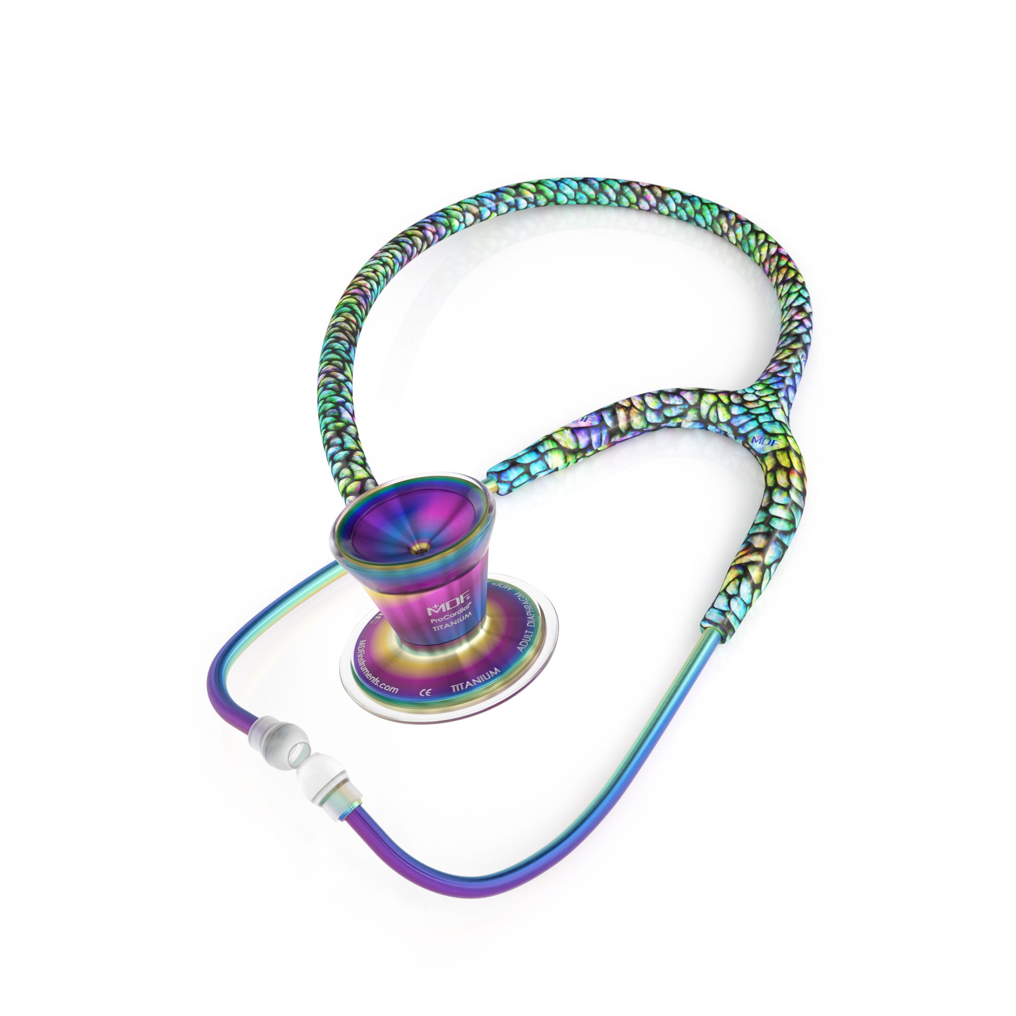 Stethoscope MDF Instruments ProCardial Titanium Cardiology Mermaid Kaleidoscope