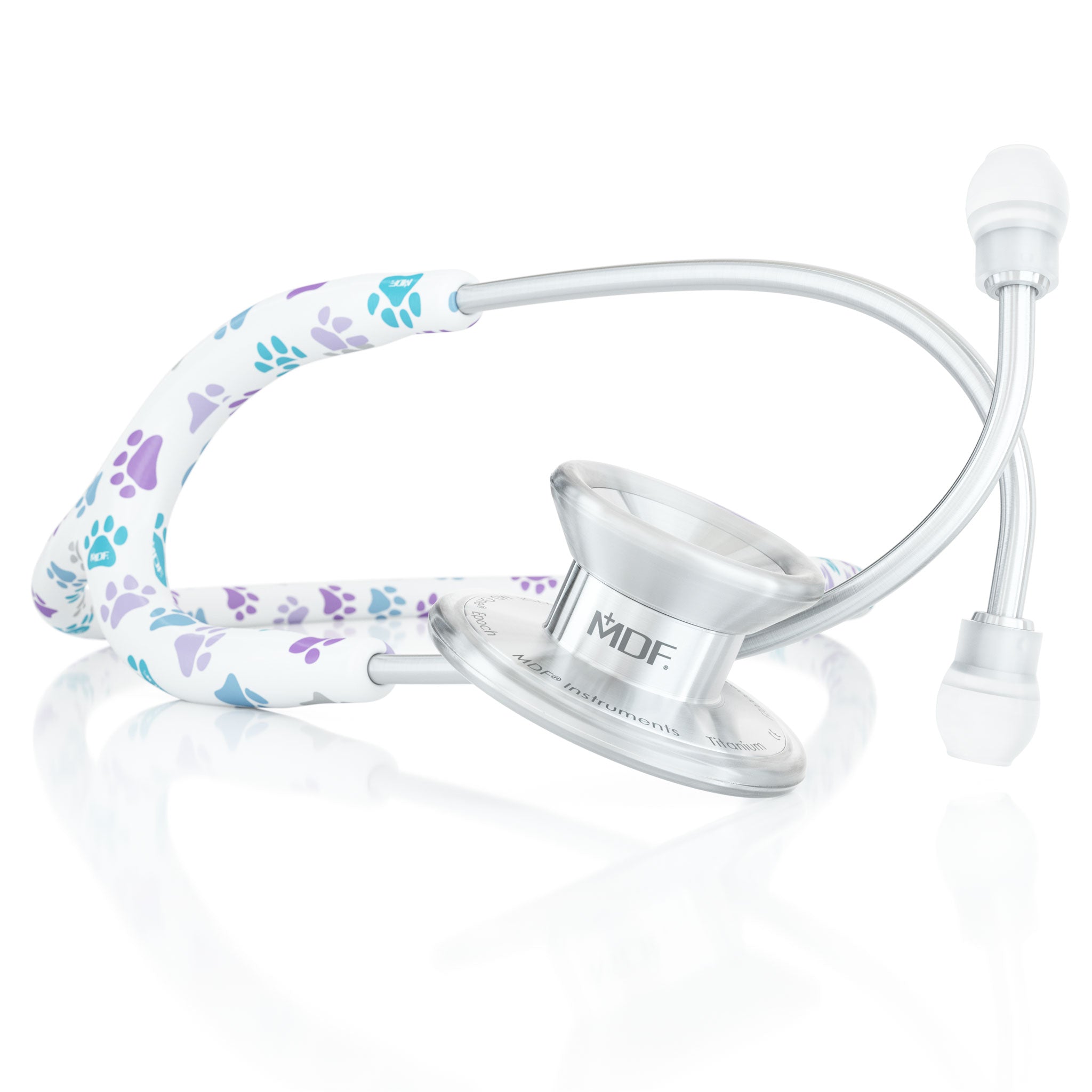 MD One® Epoch® Titanium Adult Stethoscope - Paw Print
