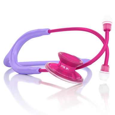 Pink Stethoscope MDF Instruments Acoustica Lightweight Dual Head Cher Light Purple and Pinkalloy
