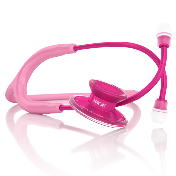 MDF Instruments® Acoustica® Pink Stethoscope Pinkalloy and Cosmo