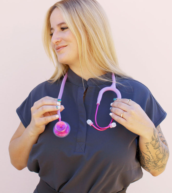 Pink Stethoscope MDF Instruments Acoustica Lightweight Stethoscopes