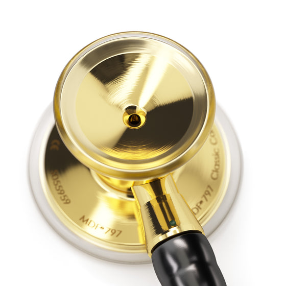 ProCardial® Stainless Steel Cardiology Stethoscope - Black/Gold - Engraving