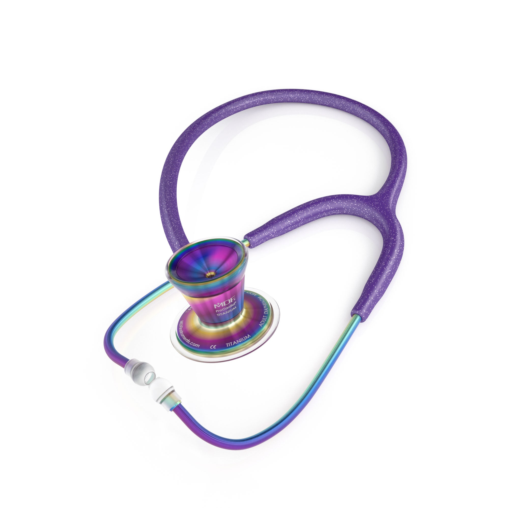  ProCardial Titanium Stethoscope MDF Instruments Purple Glitter Kaleidoscope