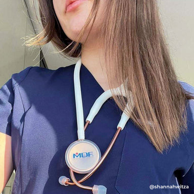 Rose Gold Stethoscope MDF Instruments MD One Adult Dual Head BlaBlanc White