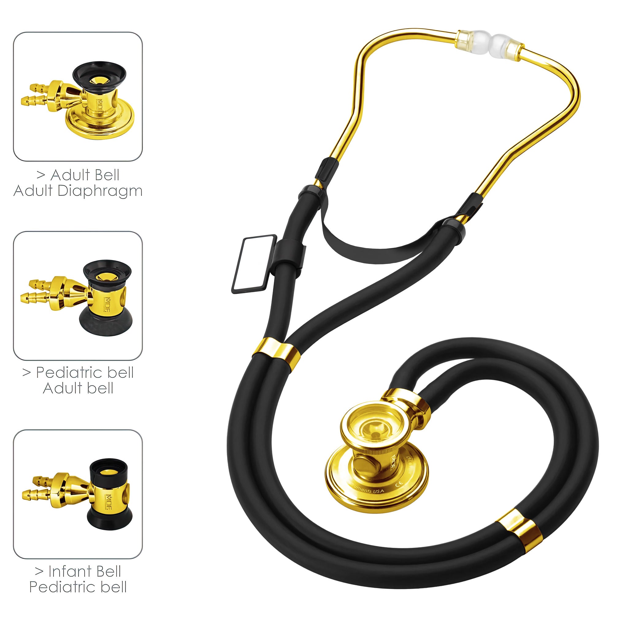 Sprague Rappaport Stethoscope - Black/Gold