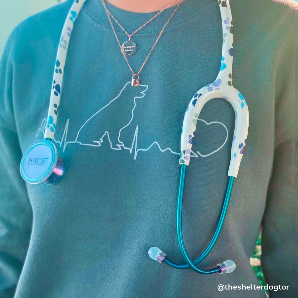 Stethoscope MDF Instruments MD One Epoch Paw Print and Kaleidoscope