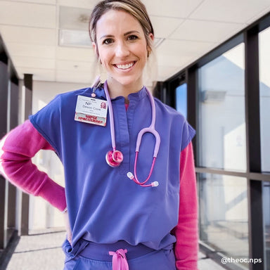 Pink Stethoscope MDF Instruments Acoustica Lightweight Dual Head Cher Light Purple and Pinkalloy