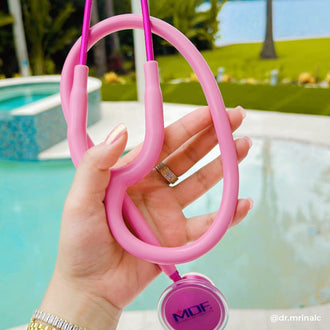 Pink Stethoscope MDF Instruments Acoustica PinkAlloy Cosmo Light Pink