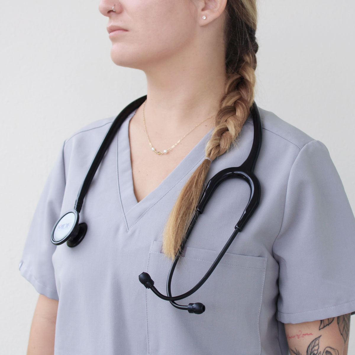 Stethoscope MDF Instruments MD One Stainless Steel Adult Dual Head BlackOut All Black