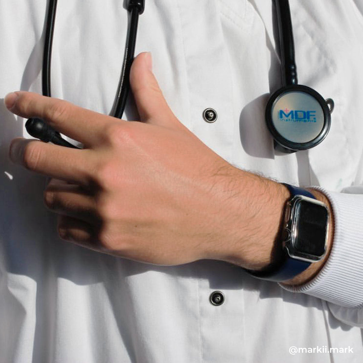 Stethoscope MDF Instruments MD One Stainless Steel Adult Dual Head BlackOut All Black