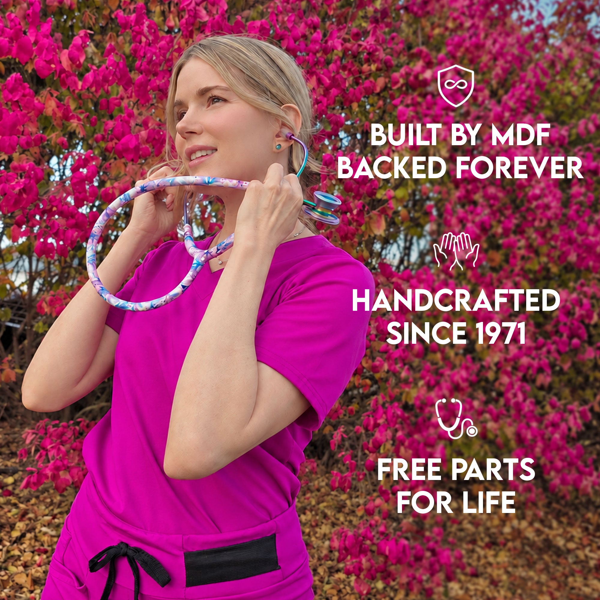 Stethoscope MDF Instruments MD One Epoch Titanium Flower Print Monet and Kaleidoscope