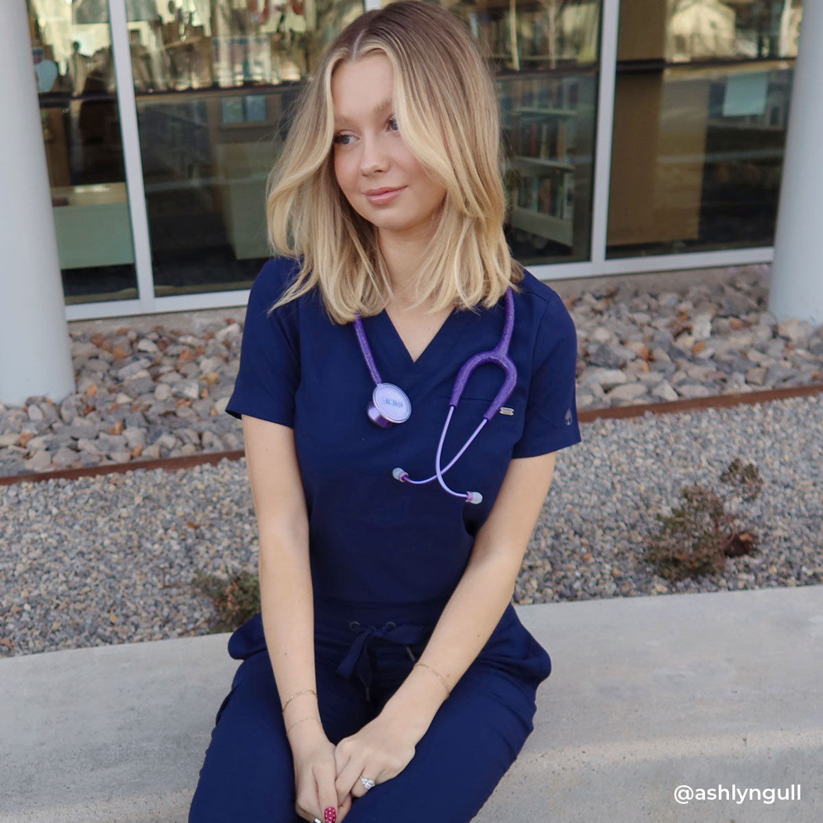 Stethoscope MDF Instruments MD One Epoch Titanium Mprint Purple Glitter and Ultraviolet