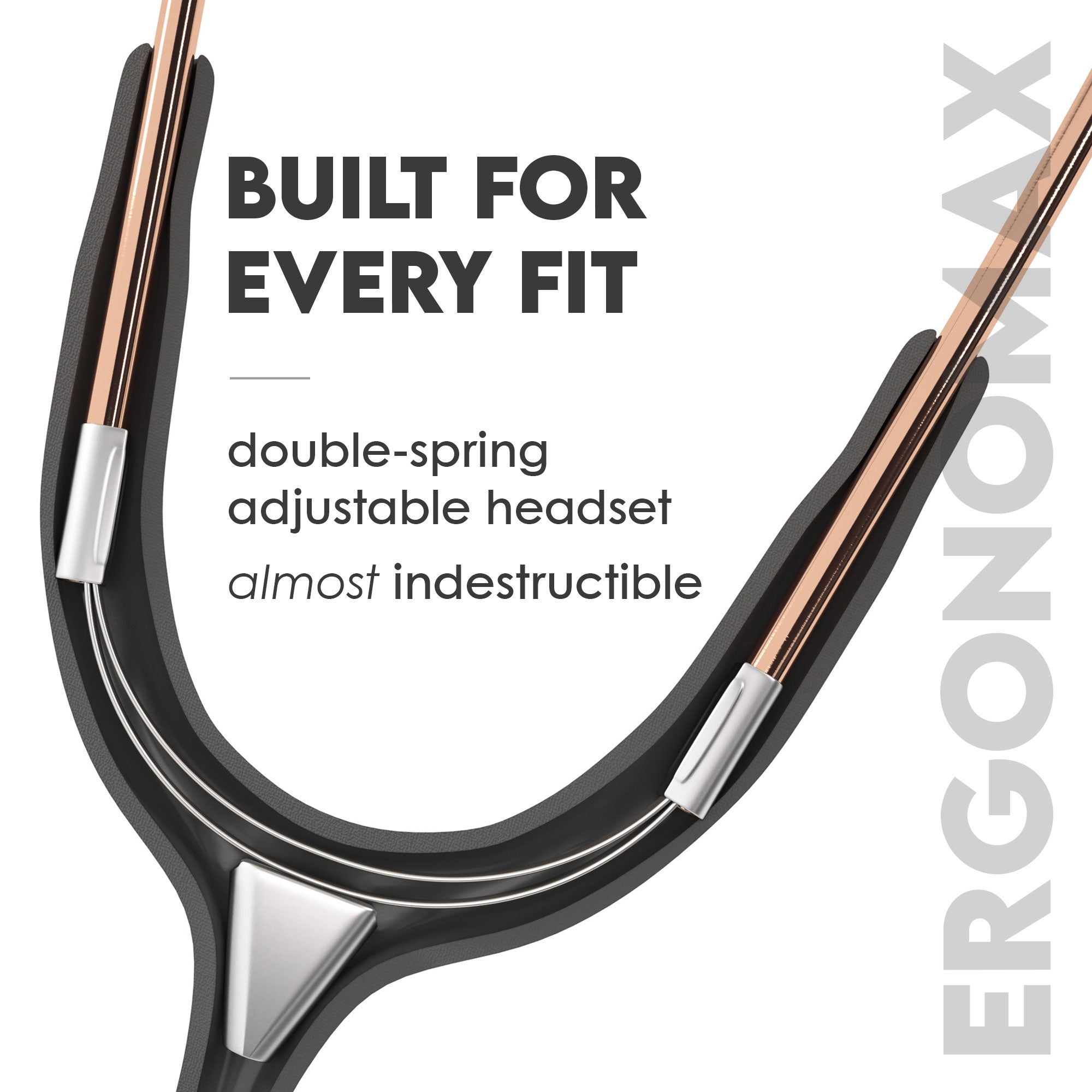 Stethoscope MDF Instruments MD One Stainless Steel Adult Dual Head Rose Gold and Black