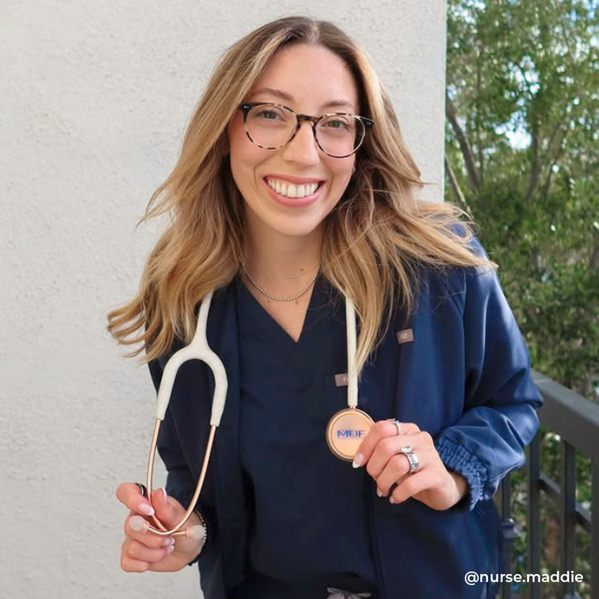 Stethoscope MDF Instruments MD One Rose Gold and White