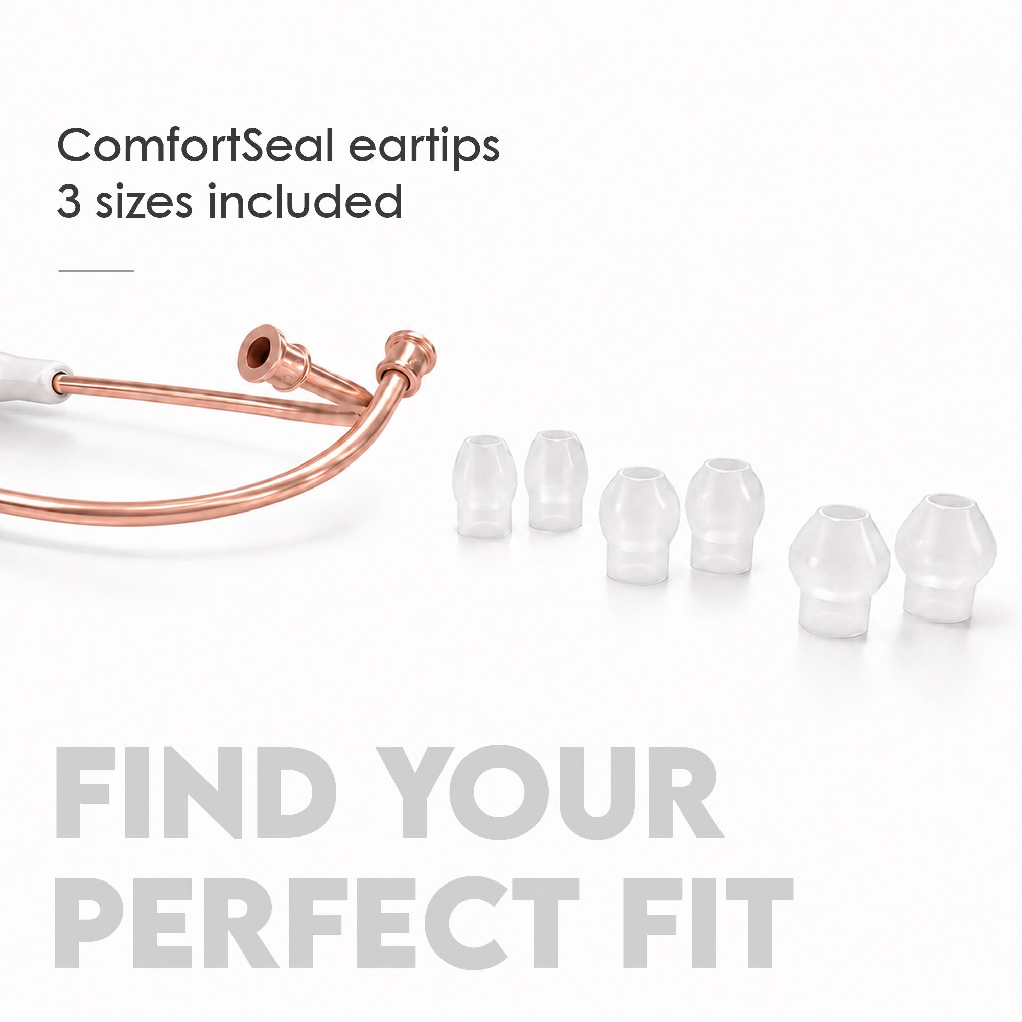 Stethoscope MDF Instruments MD One Stainless Steel Adult Dual Head Rose Gold and White