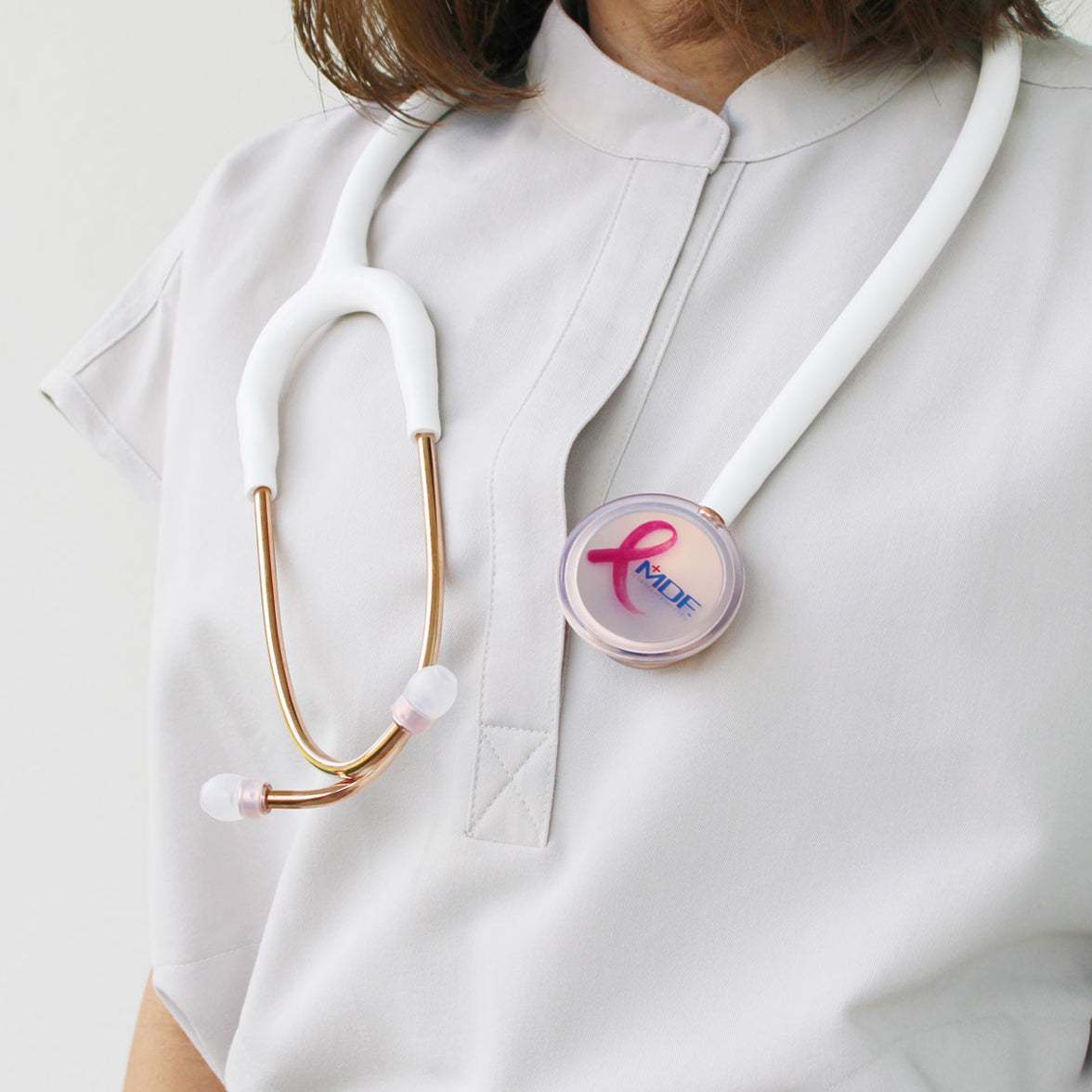 Rose Gold Stethoscope MDF Instruments MD One Breast Cancer Ribbon Awareness Edition