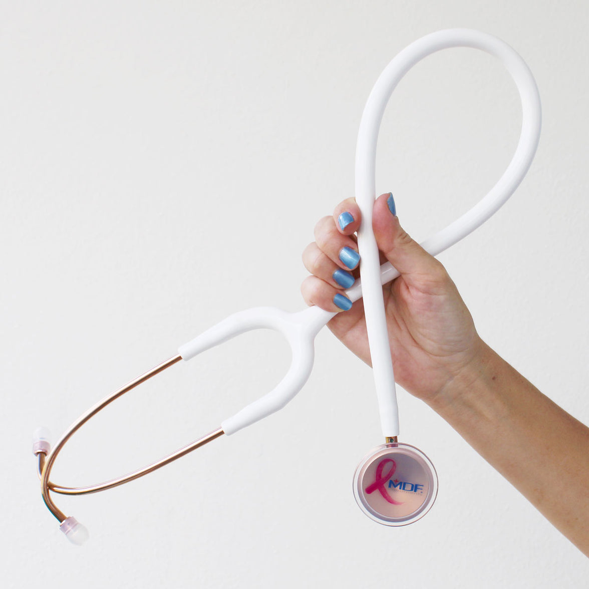 Rose Gold Stethoscope MDF Instruments MD One Breast Cancer Ribbon Awareness Edition