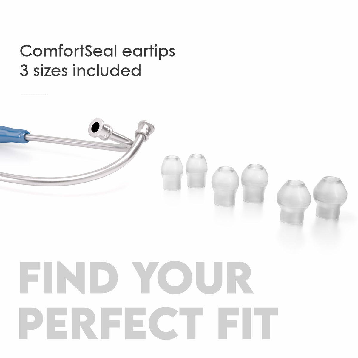 Stethoscope MDF Instruments MD One Stainless Steel Adult Dual Head Maliblu Royal Blue 3 Sizes of ComfortSeal Eartips Included