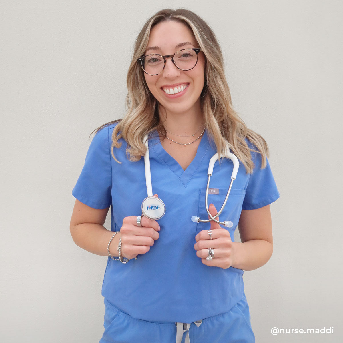 Stethoscope MDF Instruments MD One Stainless Steel Adult Dual Head Stethoscopes White BlaBlanc