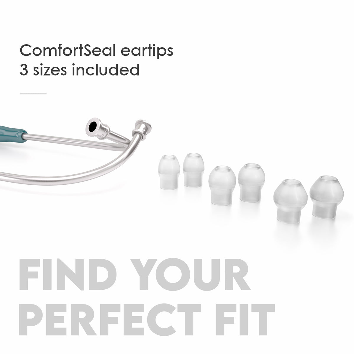 Stethoscope MDF Instruments MD One Stainless Steel Adult Dual Head OM Teal Green 3 Sizes of ComfortSeal Eartips Included