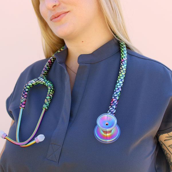 Stethoscope MDF Instruments ProCardial Titanium Cardiology Mermaid and Kaleidoscope