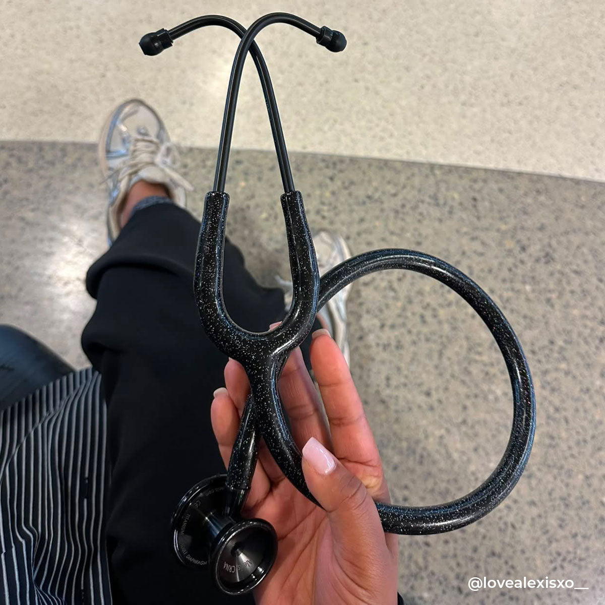 Stethoscope MDF Instruments ProCardial Titanium Cardiology Mprint Black Glitter and BlackOut