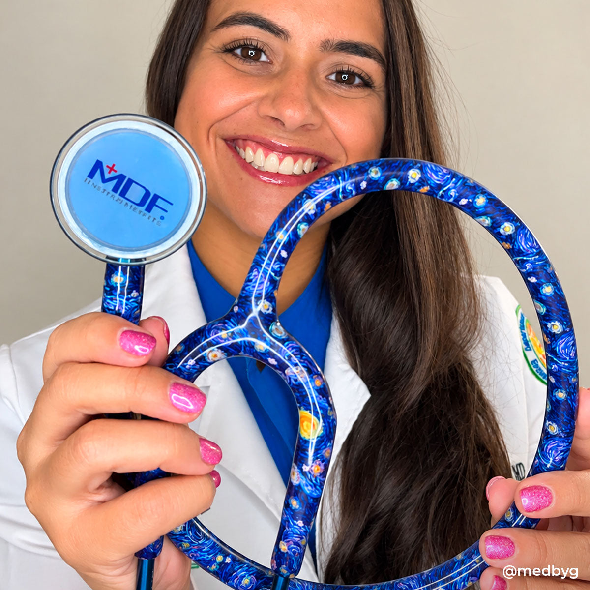 Blue Stethoscope MDF Instruments ProCardial Titanium Cardiology Mprint Go Van Gogh and Capridium