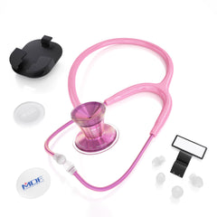 Pink Stethoscope MDF Instruments ProCardial Titanium Cardiology Mprint Light Pink Glitter and Blossom