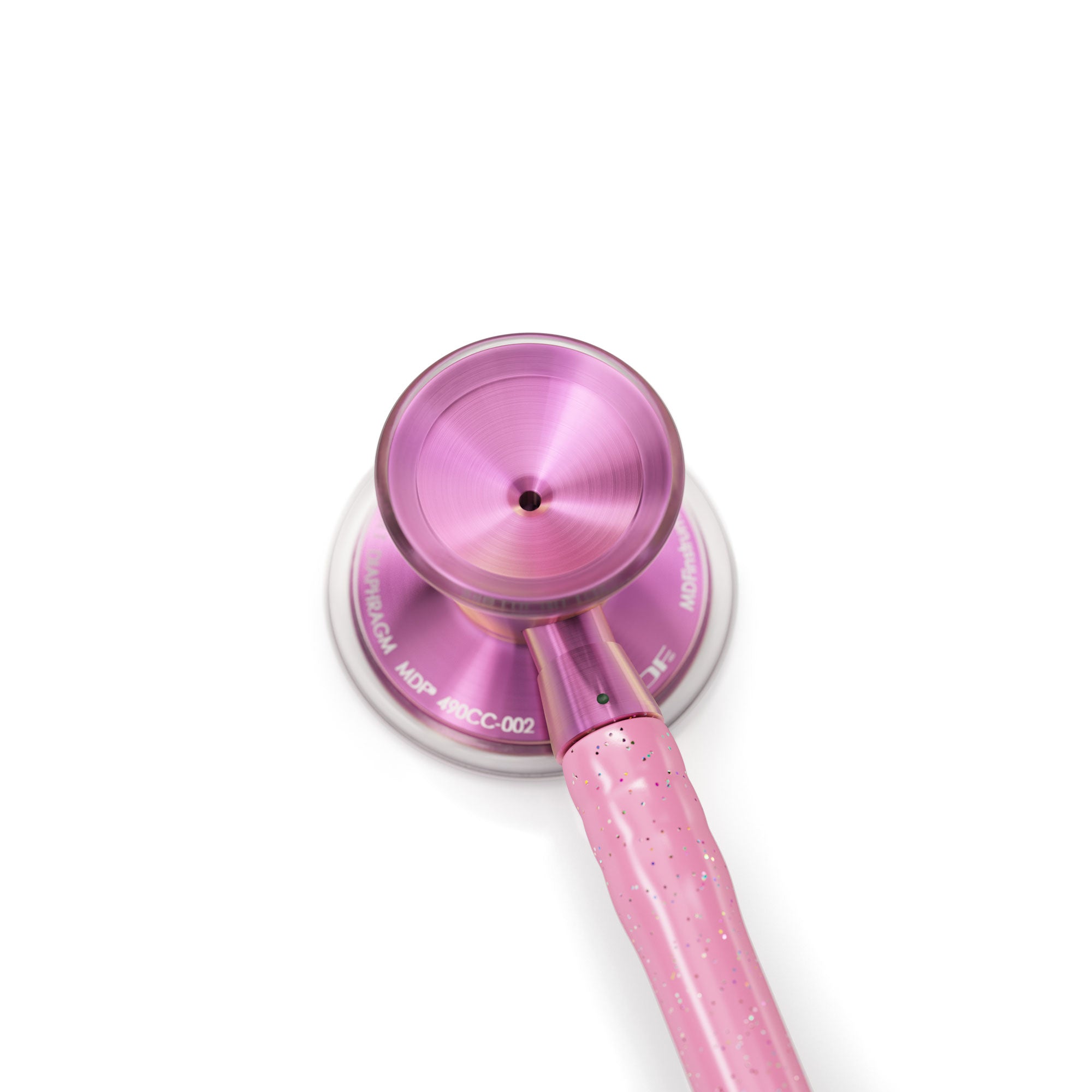 Pink Stethoscope MDF Instruments ProCardial Titanium Cardiology Mprint Light Pink Glitter and Blossom Custom Engraving Preview