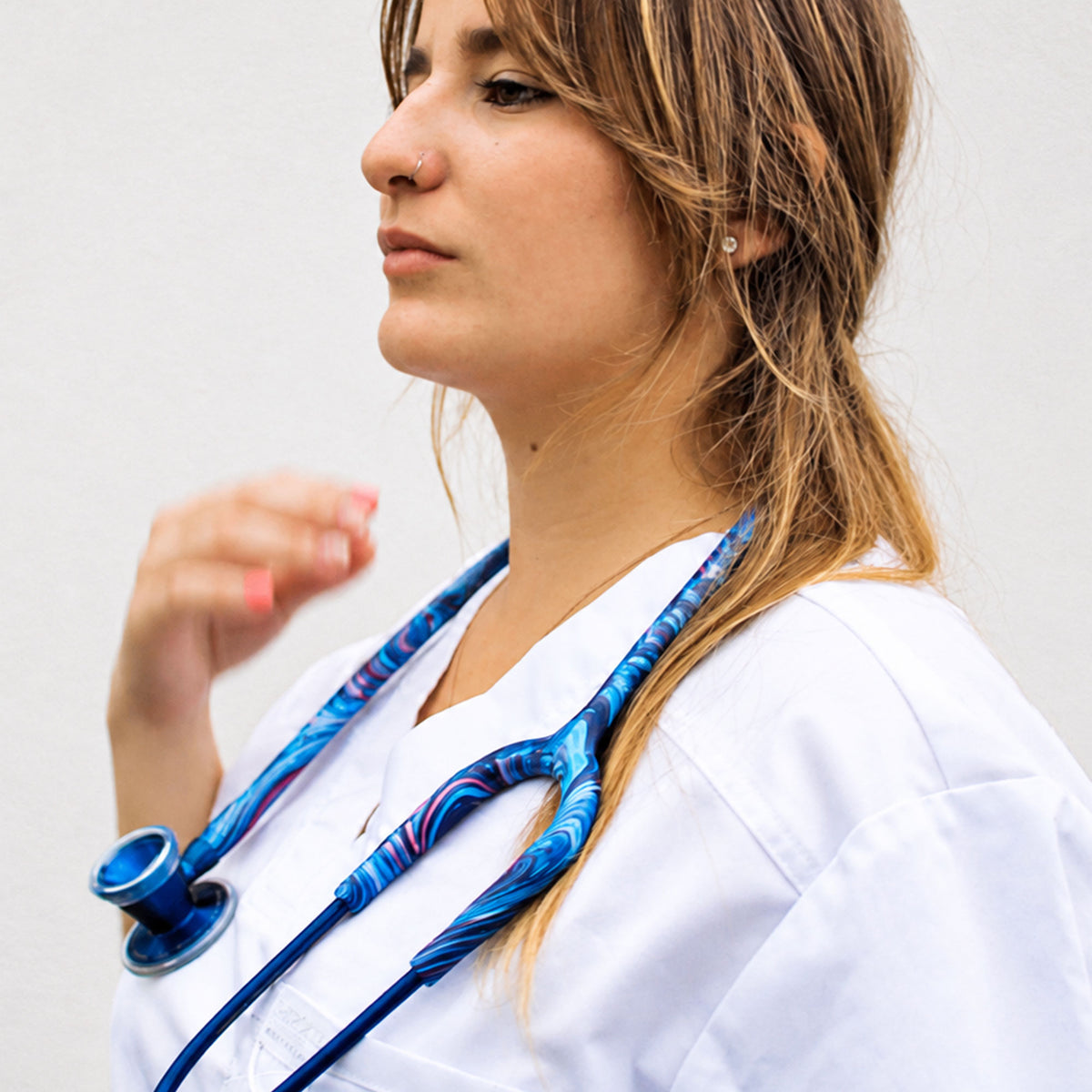 Stethoscope MDF Instruments ProCardial Titanium Cardiology Mprint Starry Night and Capridium Blue