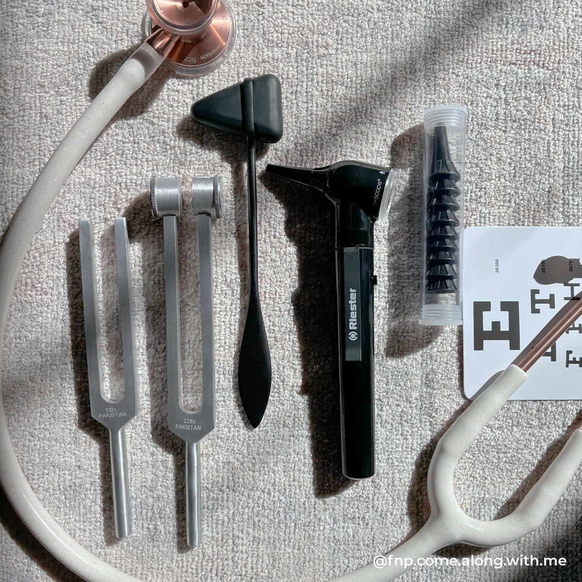 Stethoscope MDF Instruments ProCardial Titanium Cardiology White Glitter and Rose Gold
