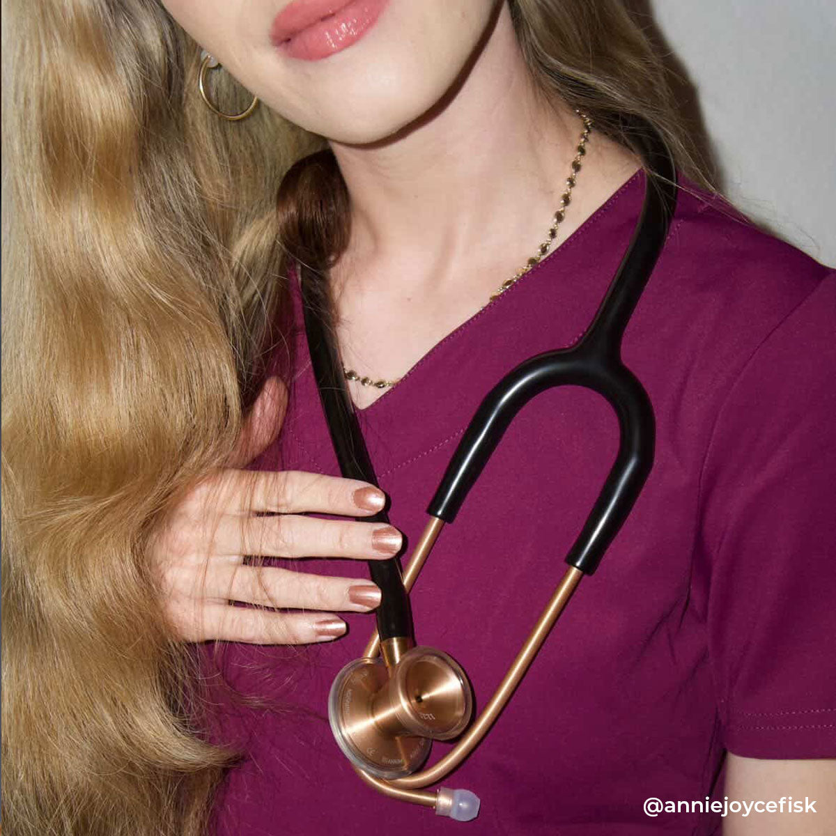 Stethoscope MDF Instruments ProCardial Titanium Cardiology Rose Gold and Black