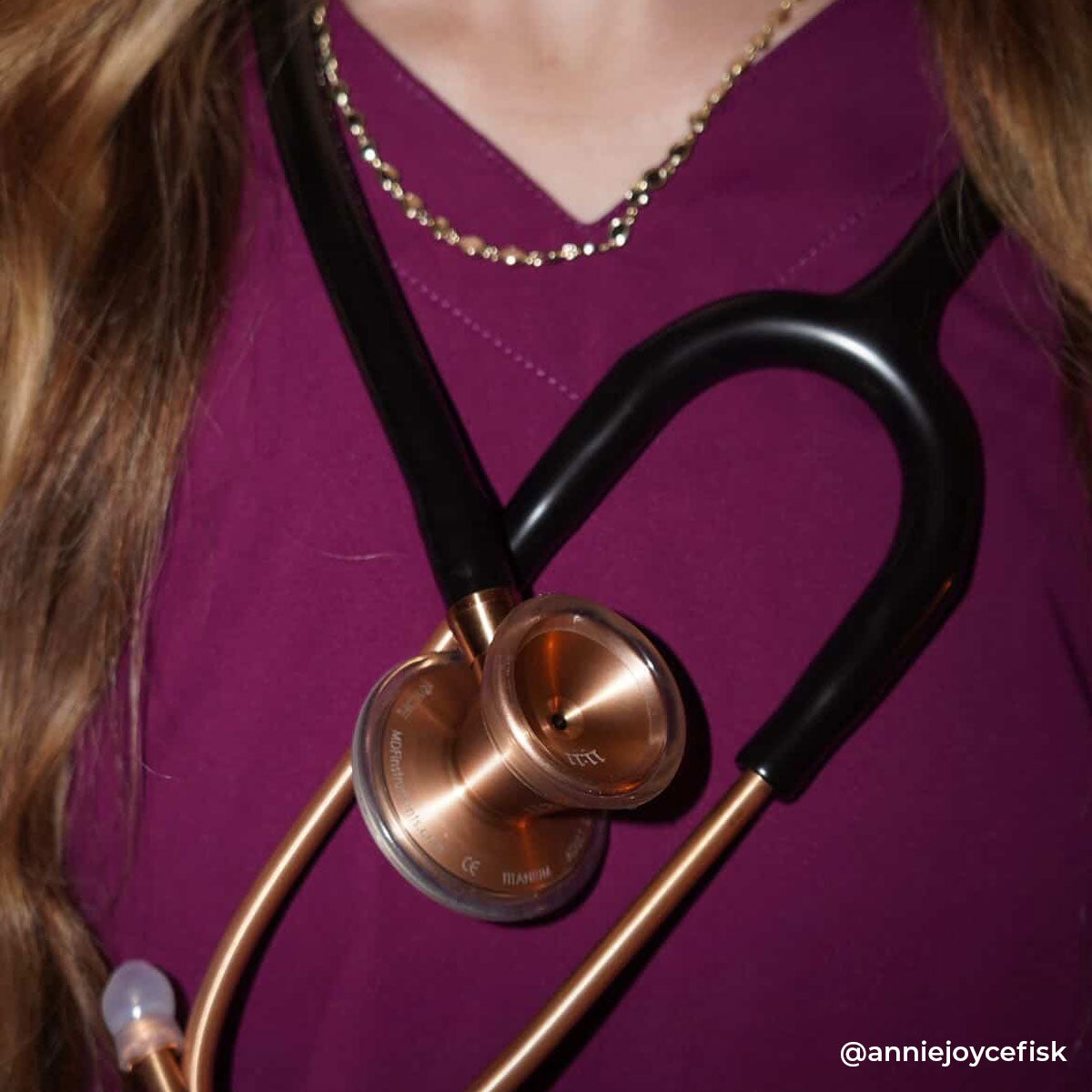 Stethoscope MDF Instruments ProCardial Titanium Cardiology Rose Gold and Black