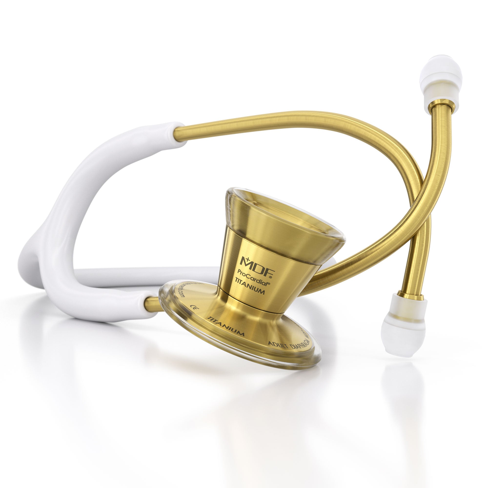 Stethoscope MDF Instruments ProCardial Titanium Cardiology White and Gold