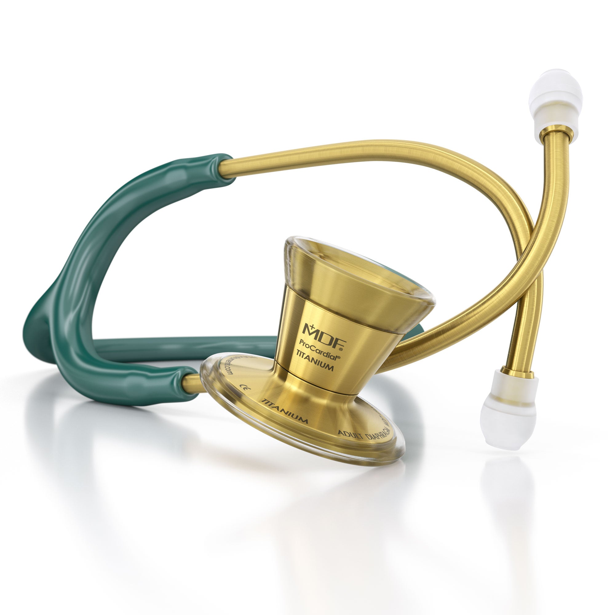 Stethoscope MDF Instruments ProCardial Titanium Cardiology Green and Gold