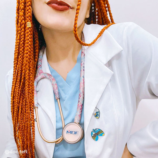 Stethoscope MDF Instruments ProCardial Titanium Mprint Baby Mermaid and Rose Gold