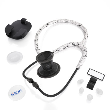 Stethoscope MDF Instruments ProCardial Titanium Mprint Dog Print Pawshy and BlackOut