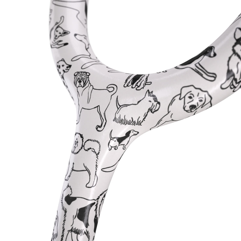 Stethoscope MDF Instruments ProCardial Titanium Mprint Dog Print Pawshy and BlackOut Tube