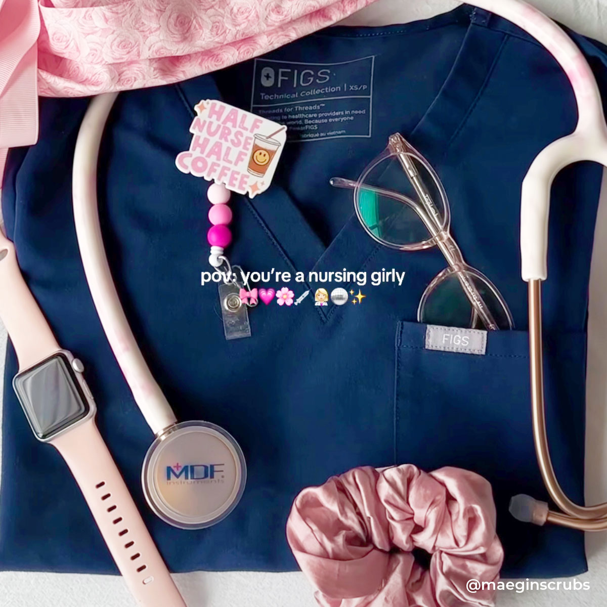 Rose Gold Stethoscope MDF Instruments ProCardial Titanium Cardiology Pink Marble Print