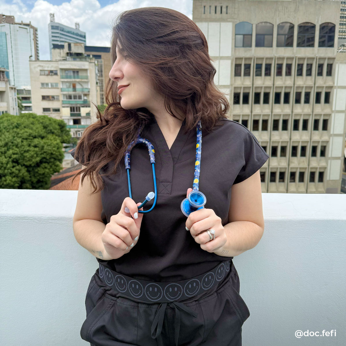 Blue Stethoscope MDF Instruments ProCardial Titanium Mprint Vincent Van Gogh Starry Night Print Go Van Gogh and Capridium